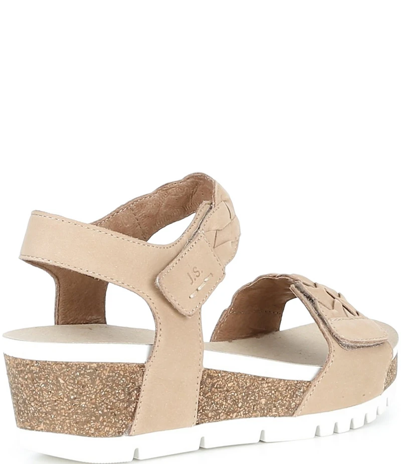 Josef Seibel Quinn 22 Suede Braided Wedge Sandals