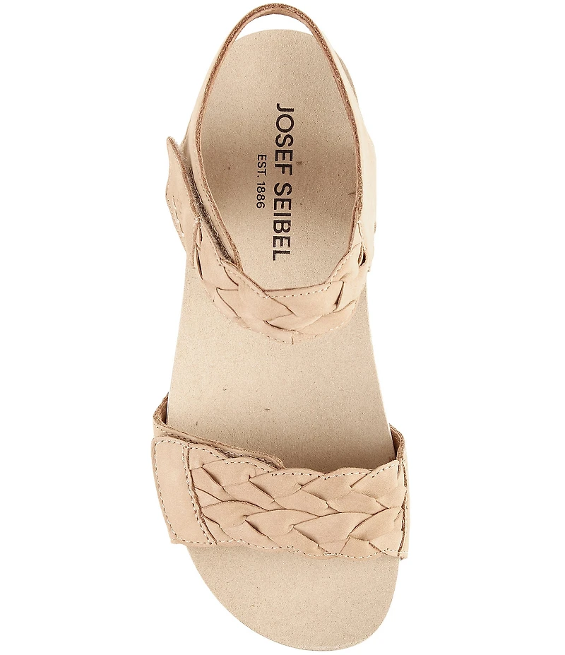 Josef Seibel Quinn 22 Suede Braided Wedge Sandals