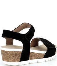 Josef Seibel Quinn 22 Suede Braided Wedge Sandals