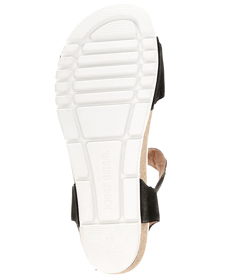 Josef Seibel Quinn 22 Suede Braided Wedge Sandals
