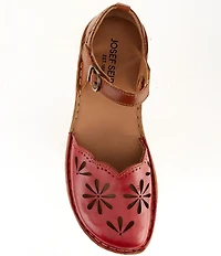 Josef Seibel Rosalie 04 Perforated Leather Mary Jane Flats