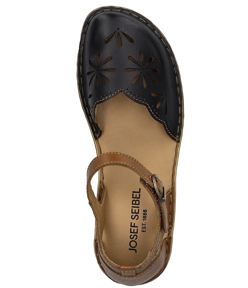 Josef Seibel Rosalie 04 Perforated Leather Mary Jane Flats