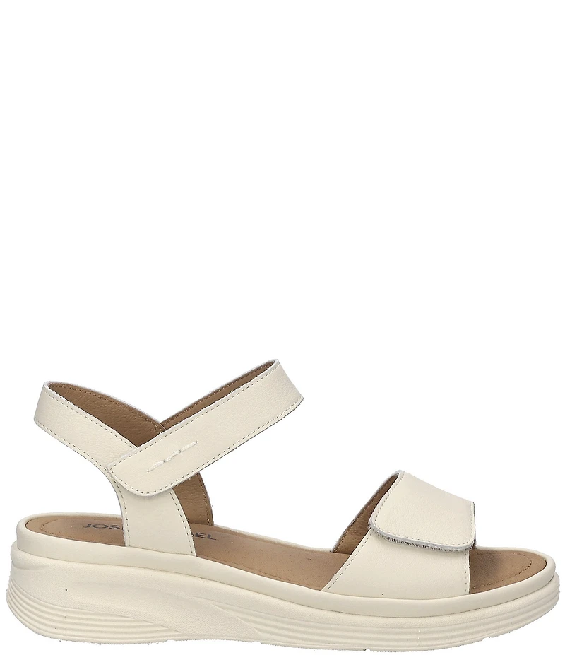 Josef Seibel Sevran 01 Leather Ankle Wrap Wedge Sandals