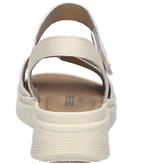 Josef Seibel Sevran 01 Leather Ankle Wrap Wedge Sandals