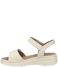 Josef Seibel Sevran 01 Leather Ankle Wrap Wedge Sandals