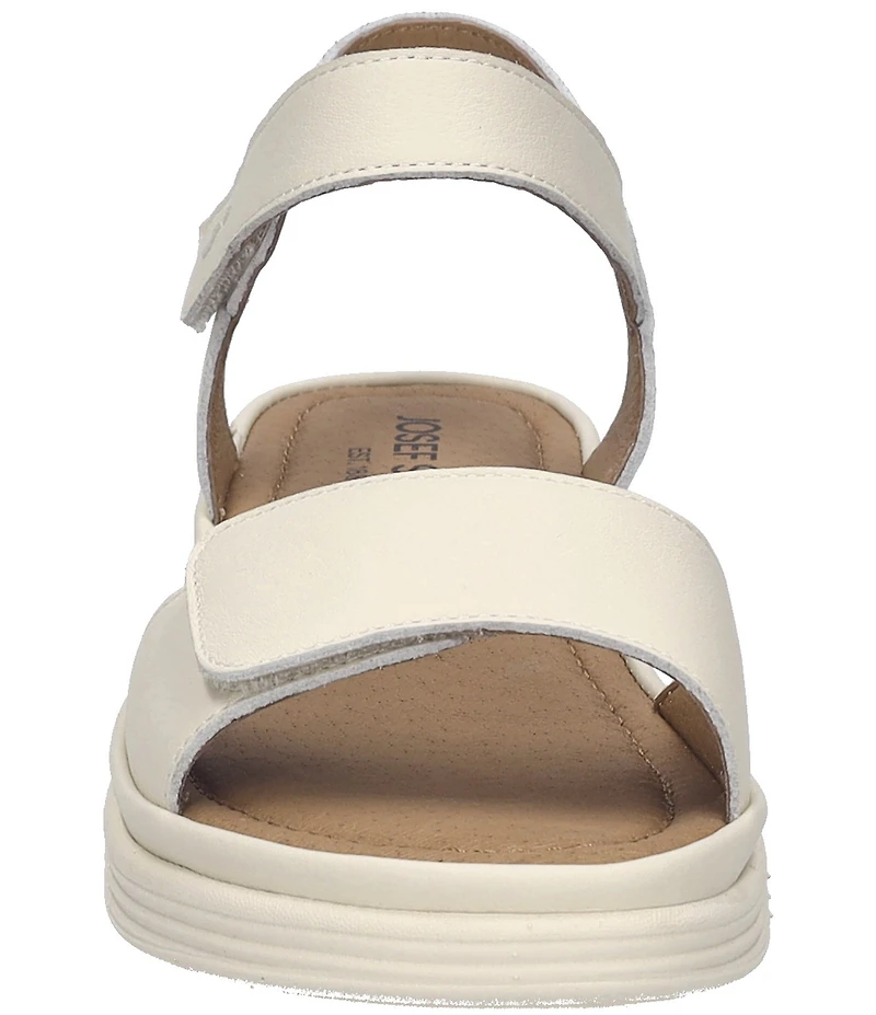 Josef Seibel Sevran 01 Leather Ankle Wrap Wedge Sandals