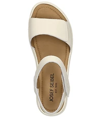 Josef Seibel Sevran 01 Leather Ankle Wrap Wedge Sandals