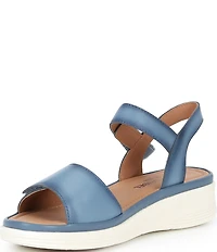 Josef Seibel Sevran 01 Leather Ankle Wrap Wedge Sandals