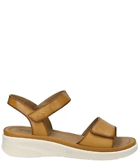 Josef Seibel Sevran 01 Leather Ankle Wrap Wedge Sandals