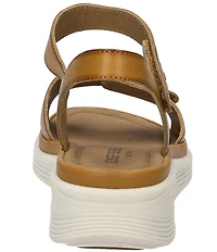 Josef Seibel Sevran 01 Leather Ankle Wrap Wedge Sandals