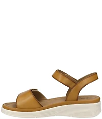Josef Seibel Sevran 01 Leather Ankle Wrap Wedge Sandals