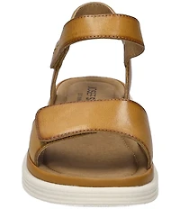 Josef Seibel Sevran 01 Leather Ankle Wrap Wedge Sandals