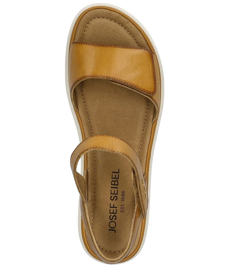 Josef Seibel Sevran 01 Leather Ankle Wrap Wedge Sandals