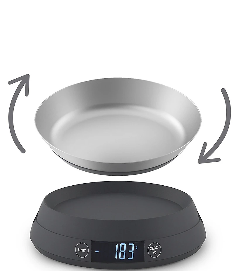 Joseph Joseph 2-in-1 Switch Digital Scale with Reversible Lid- Grey