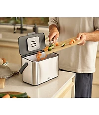 Joseph Joseph Collect 4L Stainless Steel Food Waste Caddy- Grey