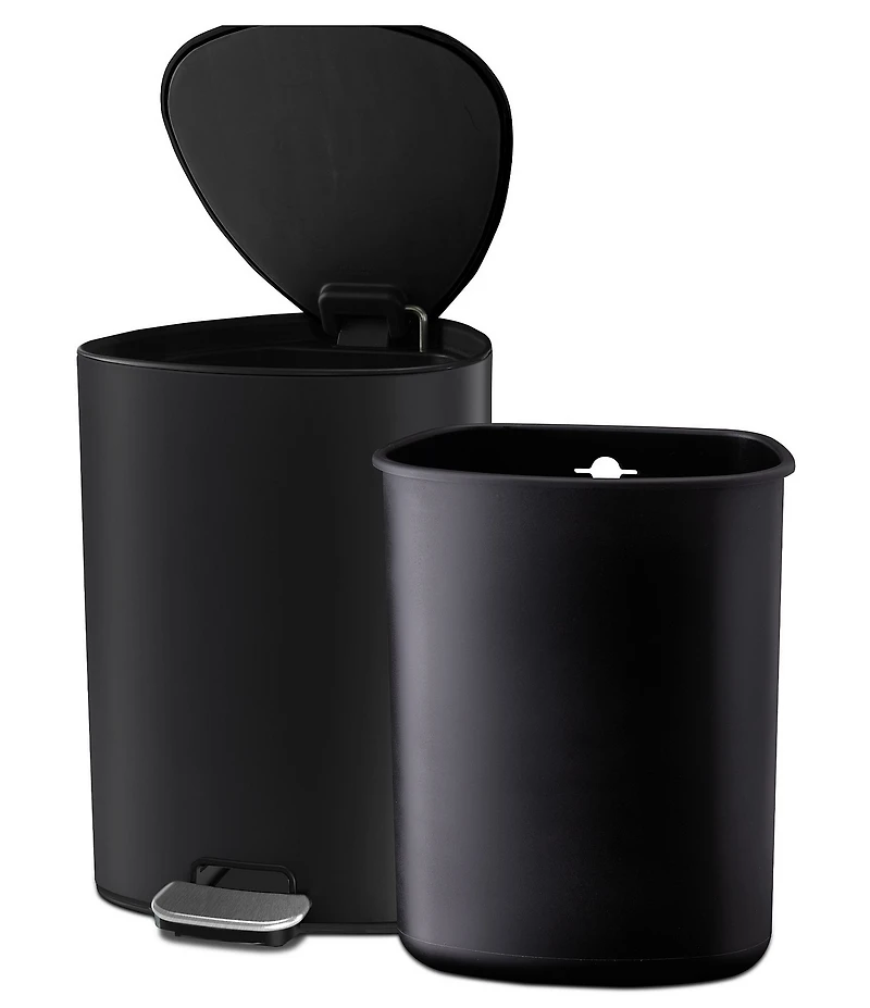 Joseph Joseph EasyStore 5L Pedal Bin Matte Black Trash Can