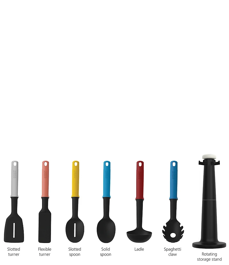 Joseph Joseph Elevate Carousel 6-Piece Utensil Set with Rotating Storage Stand- Multi