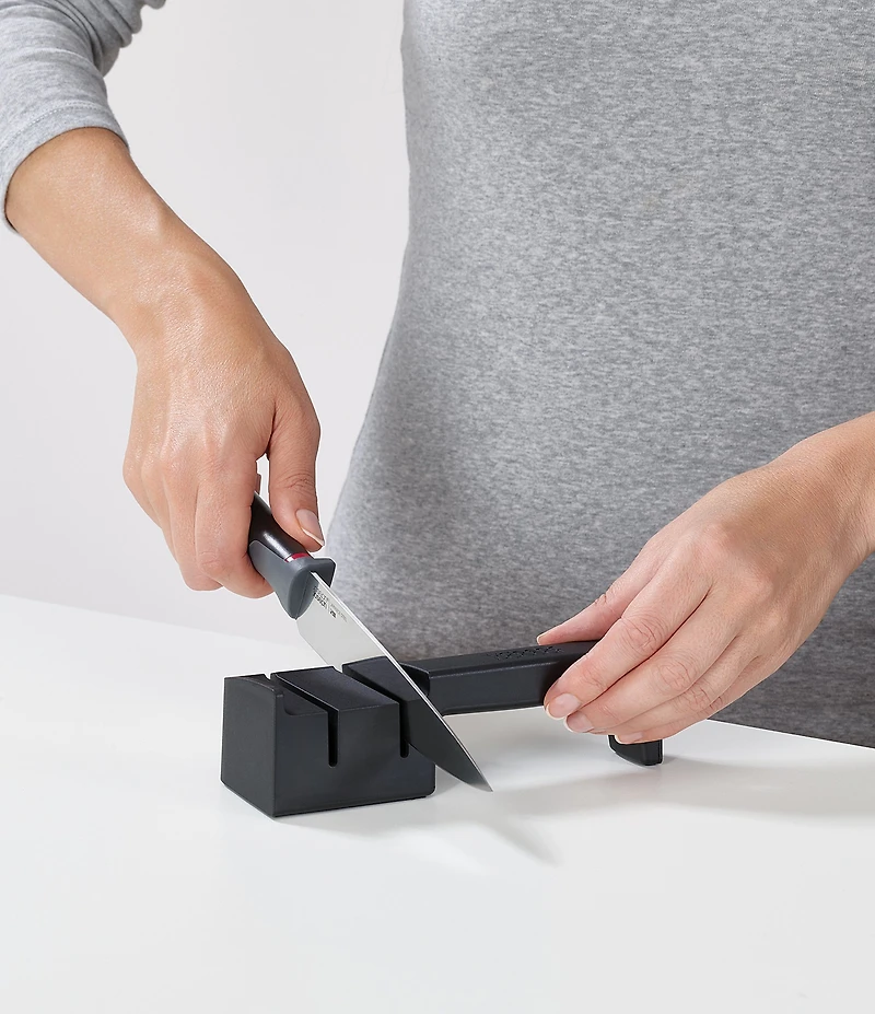 Joseph Joseph Elevate™ Knives SlimBlock 5-Piece Knife Set with Ceramic Sharpener- Black