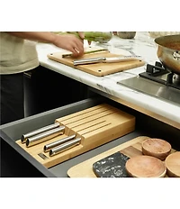 Joseph Joseph Elevate Steel Knives 5-Piece Set with In-Drawer Bamboo Storage Tray