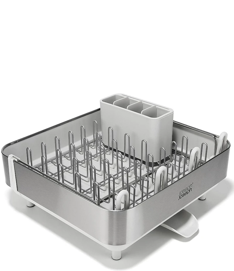 Joseph Joseph Extend Steel Plus Expandable Dish Rack with Wine Glass Holder