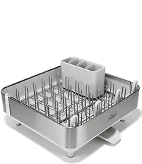 Joseph Joseph Extend Steel Plus Expandable Dish Rack with Wine Glass Holder