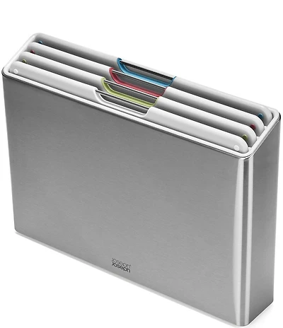 Joseph Joseph Folio Steel 4-Piece Cutting Board Set with Steel Case