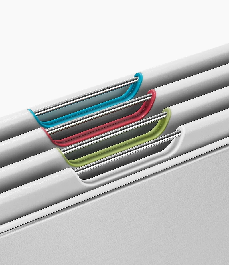 Joseph Joseph Folio Steel 4-Piece Cutting Board Set with Steel Case