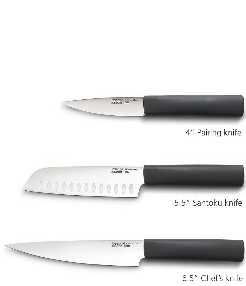 Joseph Joseph Nest Boards Plus 6-Piece Knife and Chopping Board Set- Grey