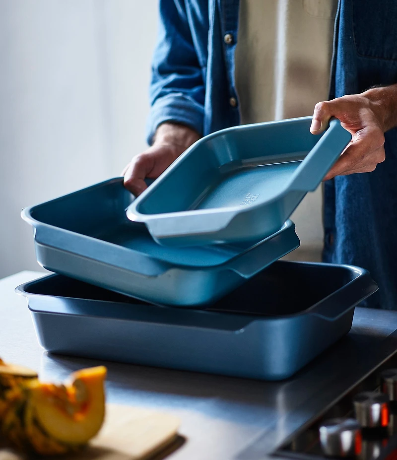 Joseph Joseph Nest Oven Non-Stick 3-Piece Blue Roasting Pan Set
