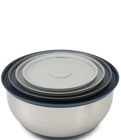 Joseph Joseph Nest Prep & Store 8-Piece Bowl Set with Lids- Stainless Steel