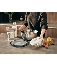 Joseph Joseph Nest Prep & Store 8-Piece Bowl Set with Lids- Stainless Steel