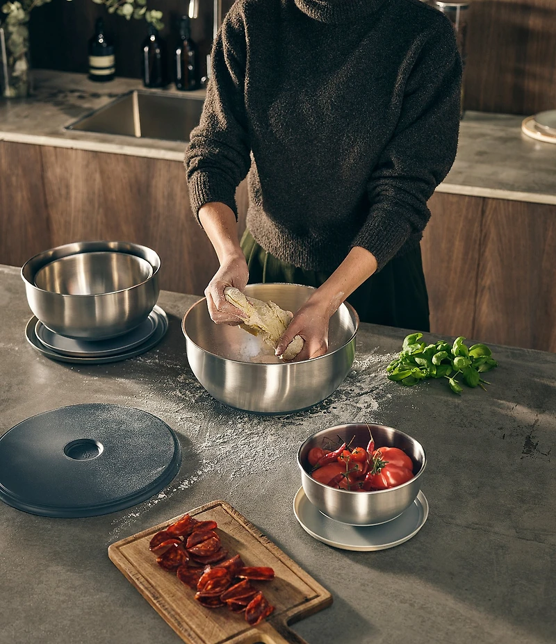 Joseph Joseph Nest Prep & Store 8-Piece Bowl Set with Lids- Stainless Steel