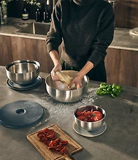 Joseph Joseph Nest Prep & Store 8-Piece Bowl Set with Lids- Stainless Steel