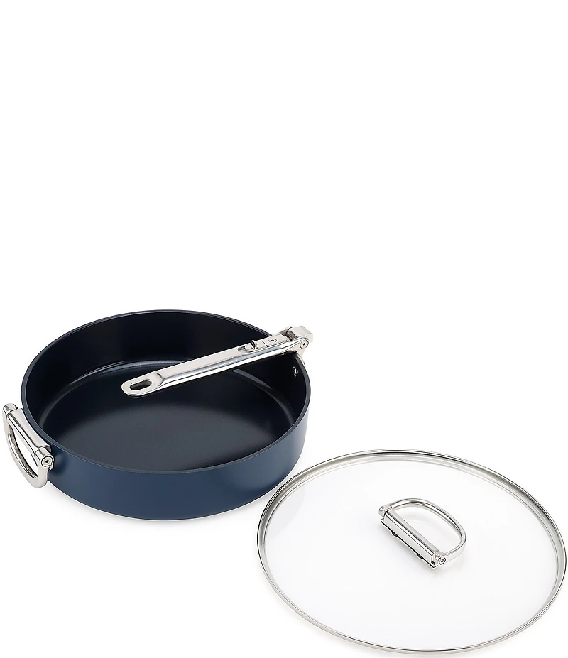 Joseph Joseph Space Folding Handle Ceramic Non-Stick Dark Blue 3.8- Quart Saute Pan