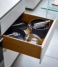 Joseph Joseph Space Folding Handle Ceramic Non-Stick Dark Blue Sauce Pan & Lid Also update copy