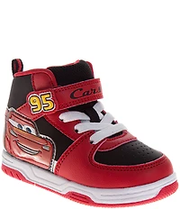 Josmo Boys' Disney Pixar Cars Lightning McQueen Light-Up Hi-Top Sneakers (Toddler)