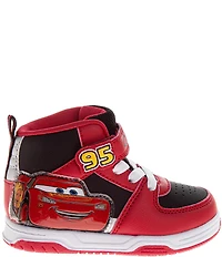 Josmo Boys' Disney Pixar Cars Lightning McQueen Light-Up Hi-Top Sneakers (Toddler)