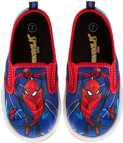 Josmo Boys' Marvel Spider Man Canvas Slip On Sneakers (Infant)