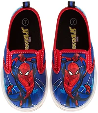 Josmo Boys' Marvel Spider Man Canvas Slip On Sneakers (Infant)