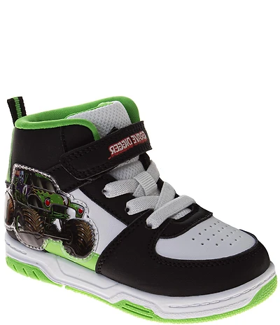 Josmo Boys' Monster Jam Grave Digger Light-Up Hi-Top Sneakers (Toddler)