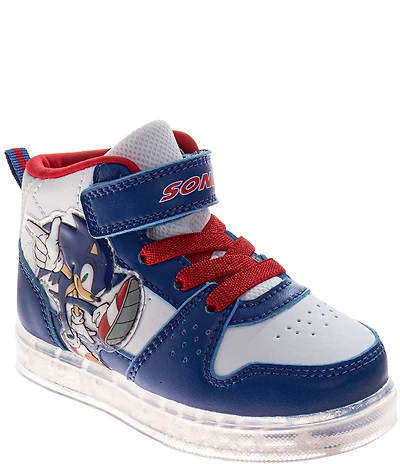 Josmo Boys' Sega Sonic The Hedgehog Hi-Top Light-Up Sneakers (Toddler)