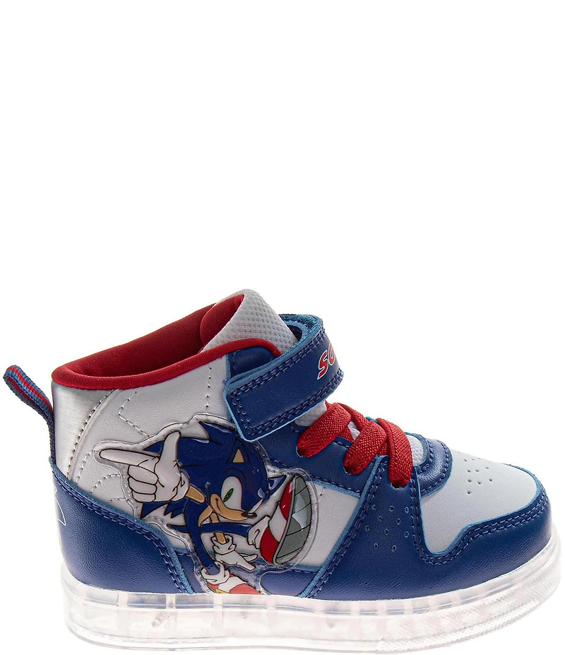 Josmo Boys' Sega Sonic The Hedgehog Hi-Top Light-Up Sneakers (Toddler)