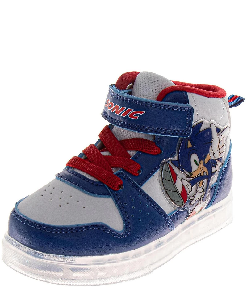 Josmo Boys' Sega Sonic The Hedgehog Hi-Top Light-Up Sneakers (Toddler)