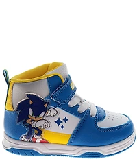 Josmo Boys' Sega Sonic The Hedgehog Light Up Hi Top Sneakers (Toddler)