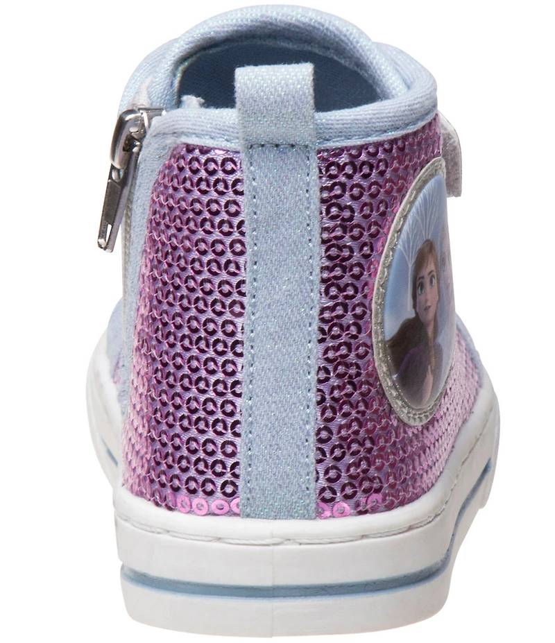 Josmo Girls' Disney Frozen Canvas Sequins Hi-Top Sneakers (Toddler)