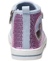 Josmo Girls' Disney Frozen Canvas Sequins Hi-Top Sneakers (Toddler)