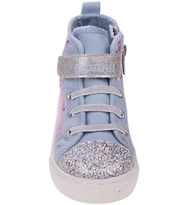 Josmo Girls' Disney Frozen Canvas Sequins Hi-Top Sneakers (Toddler)