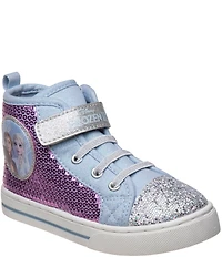 Josmo Girl's Disney Frozen Canvas Sequins Hi-Top Sneakers (Infant)