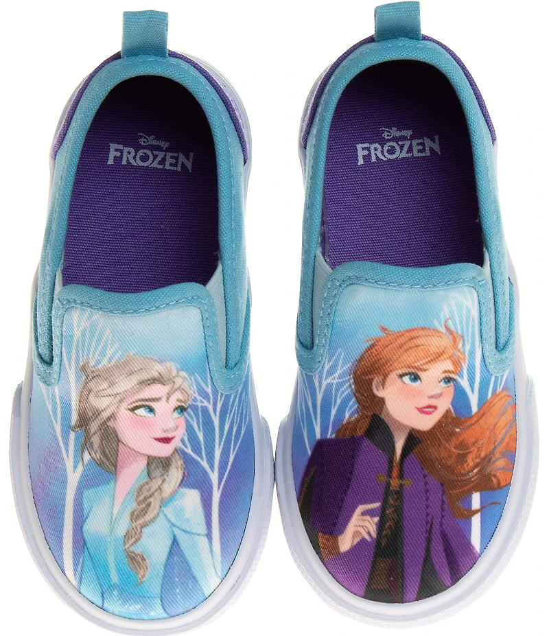 Josmo Girls' Disney Frozen Canvas Slip-On Sneakers (Toddler)