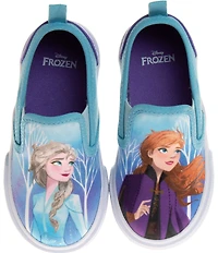Josmo Girls' Disney Frozen Canvas Slip-On Sneakers (Toddler)